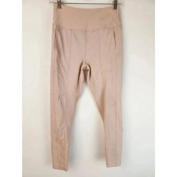 Free People Pants - Free People Movement Blush Pink Tight Ribbed Size Medium.